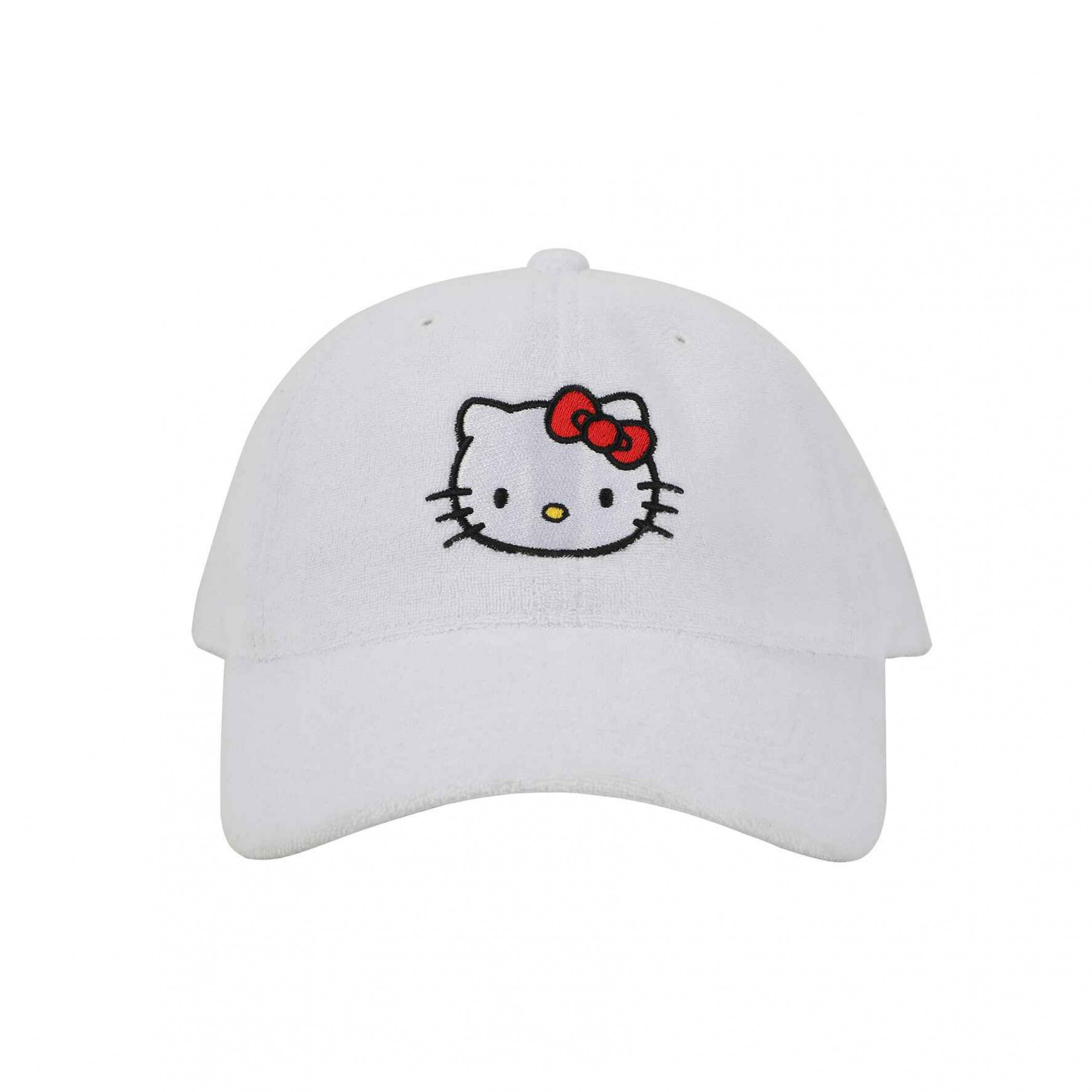 Hello Kitty Terry Cloth Embroidered Strapback Hat